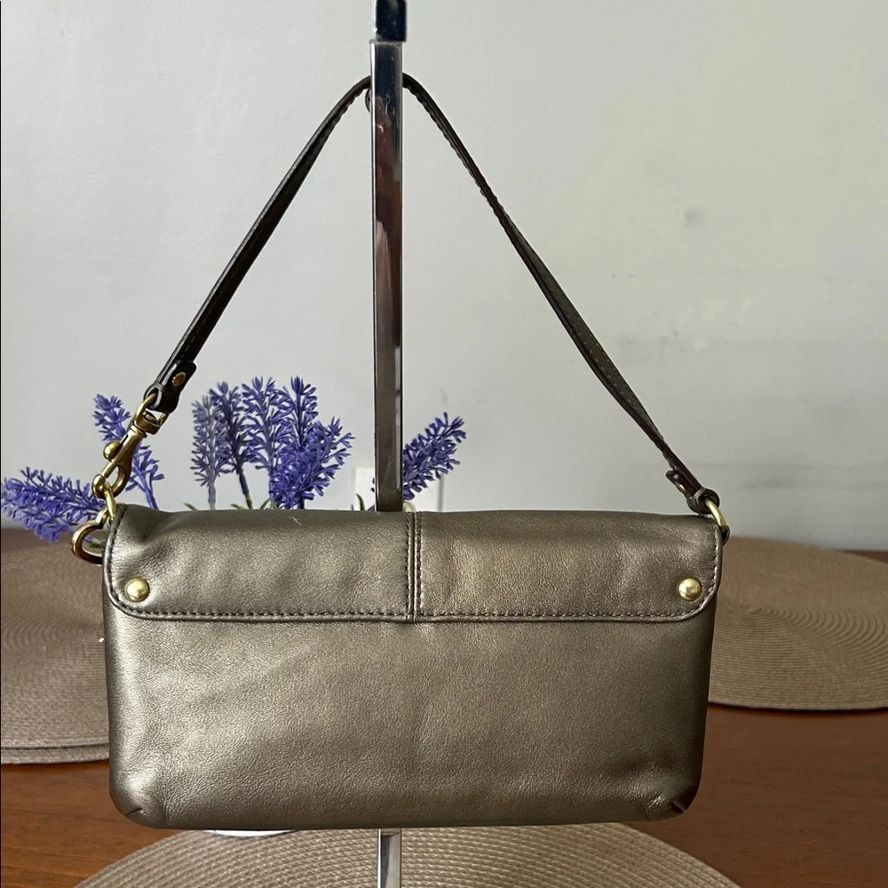 Coach Vintage Metallic Taupe Shoulder Bag - Picture 4 of 9